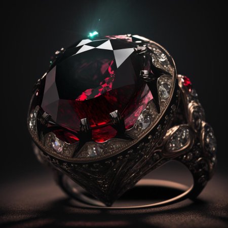 Кольца с красным камнем