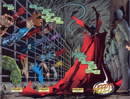 Спаун и бэтмен комикс