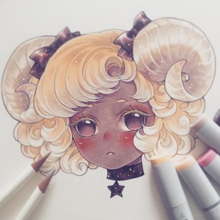 Аниме маркерами копик