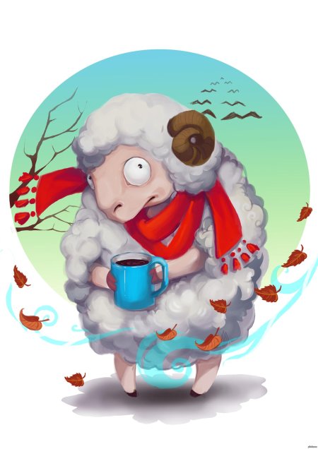 Веселая овечка