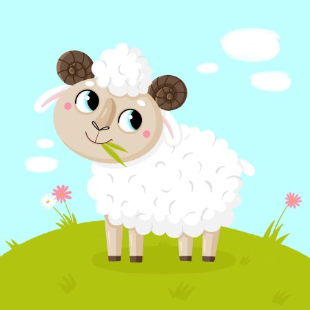 Мультяшная овечка