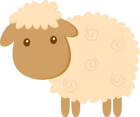 Овечка мультяшная