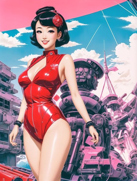 Ретрофутуризм девушки