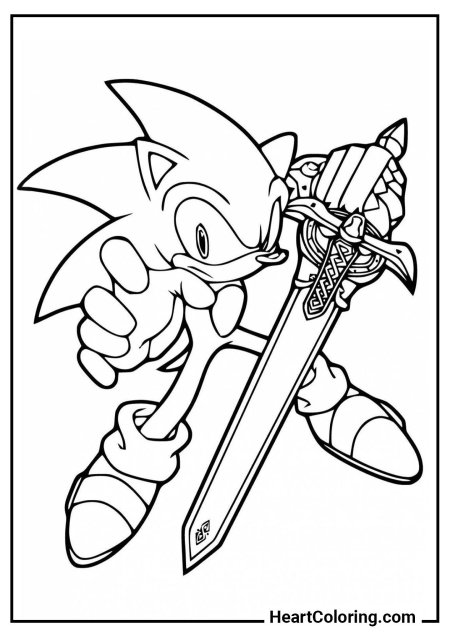 Соник раскраска соник
