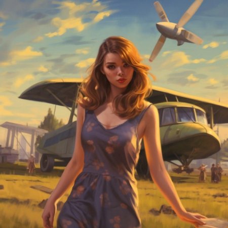 Самолет девушка