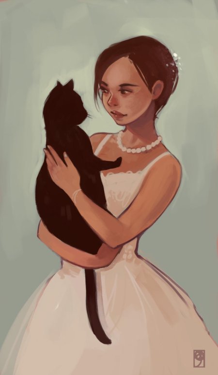 Девушка с котом на руках