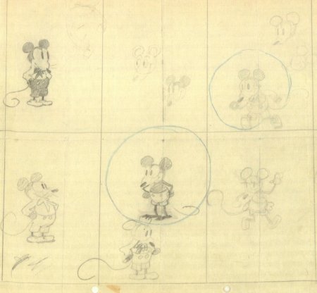 Первые зарисовки уолта диснея