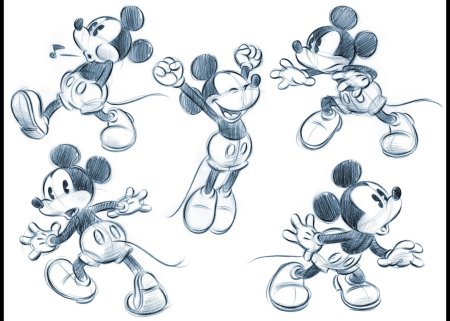 Микки маус первая рисовка