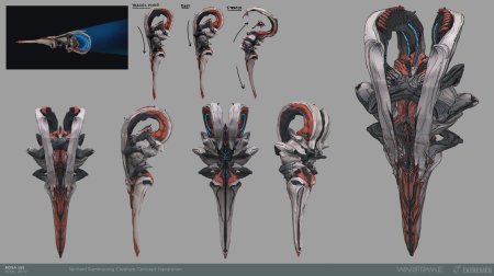 Варфрейм корабли концепт арт.