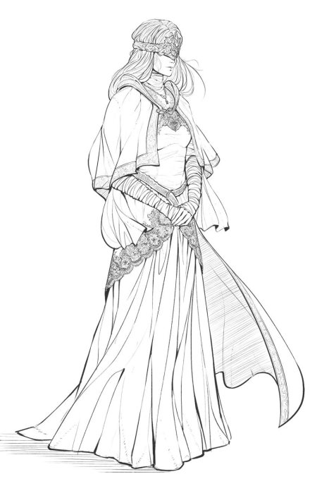 Хранительница огня dark souls карандашом