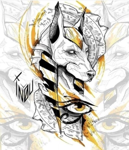 Анубис тату