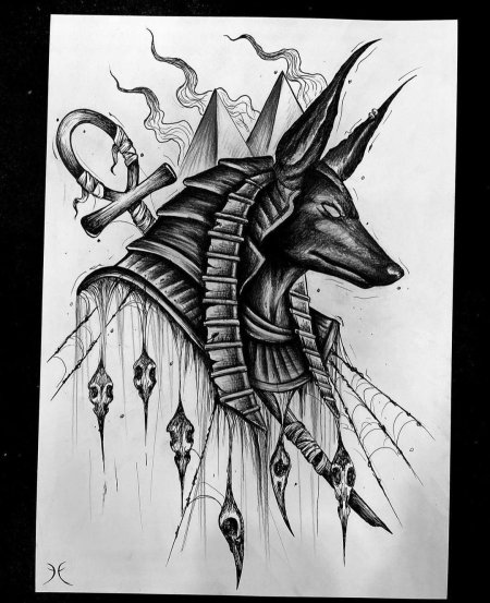 Тату анубис