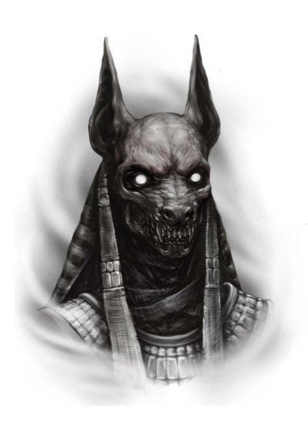 Египетский бог анубис тату