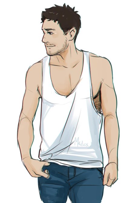 Аниме парень в майке