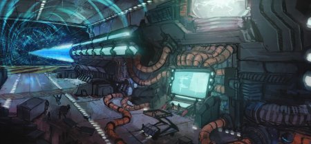 Концепт арт sci fi лаборатория