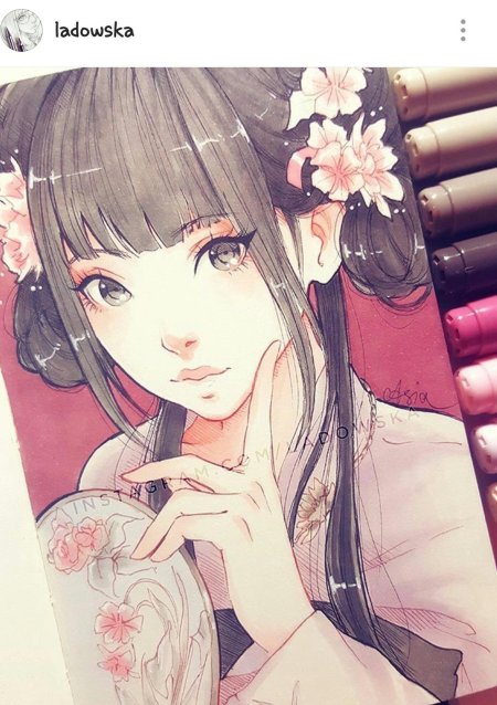 Рисунки девушек из аниме