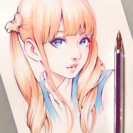 Рисунки аниме цветные