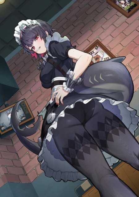 Девушка акула аниме