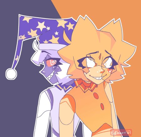 Солнце и луна фнаф арт