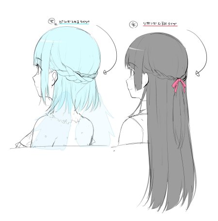 Аниме прически референс