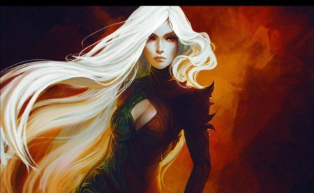 Беловолосая демоница