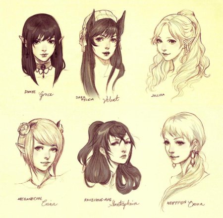 Прически для персонажей