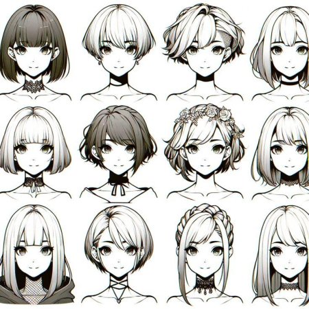 Прически аниме девушек