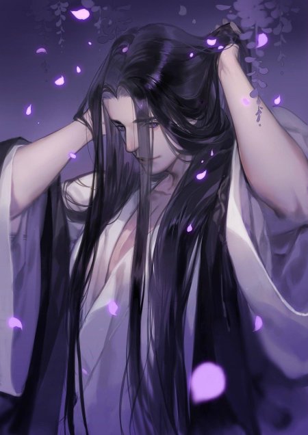 Аниме парень с длинными волосами