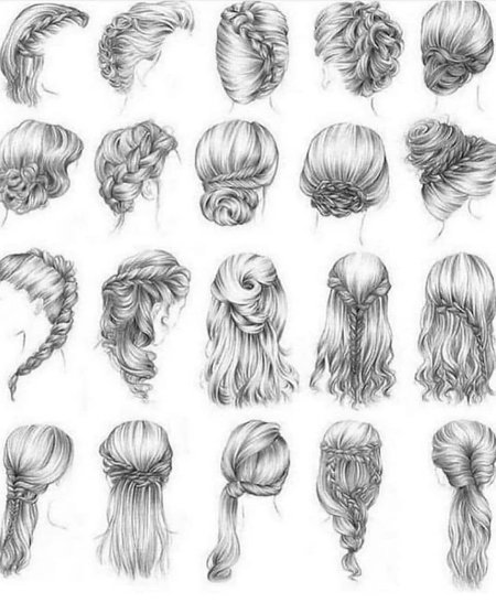 Эскиз прически