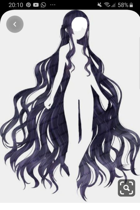 Длинные волосы аниме