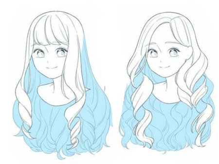 Рисунок волос аниме
