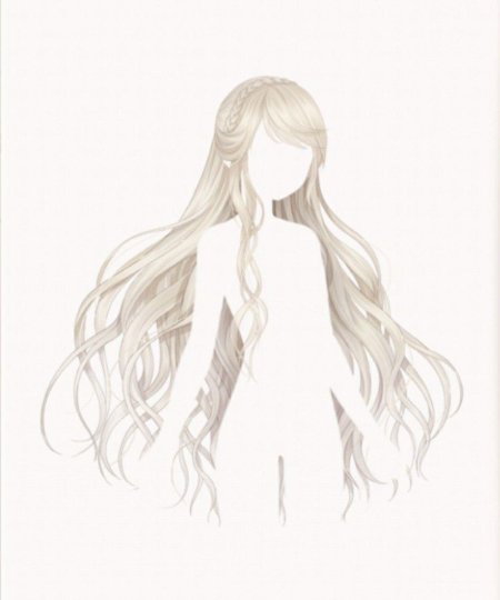 Распущенные волосы рисунок