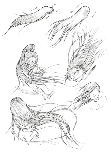 Волосы на ветру референс