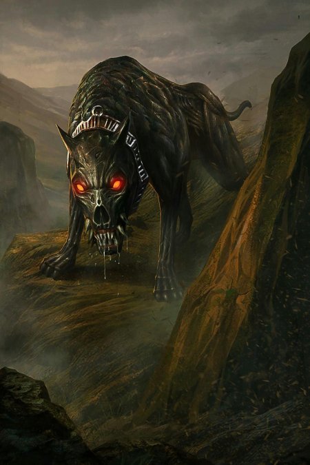 Адская гончая арт днд