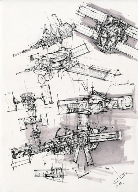Концепт-арты космических кораблей Сида Мида