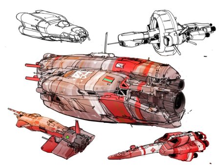 Космический корабль скетч