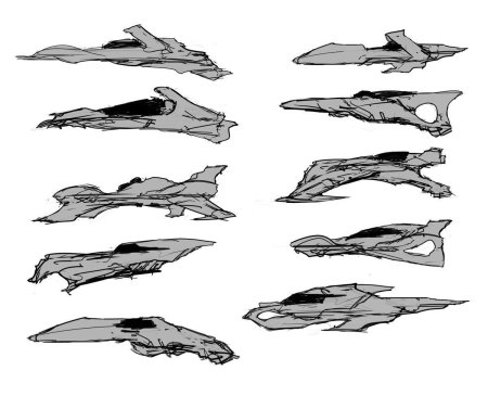 Звездолеты скетч концепт