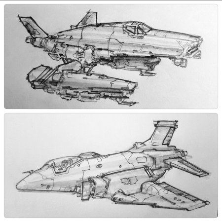 Космический корабль скетч