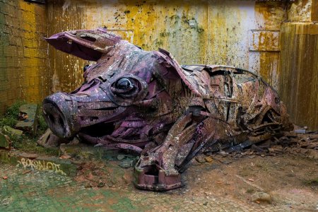 Артур бордало скульптуры животных из мусора