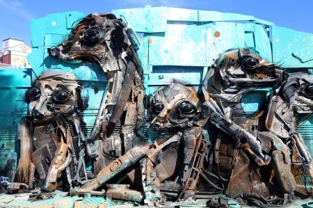 Артур бордало скульптуры животных из мусора