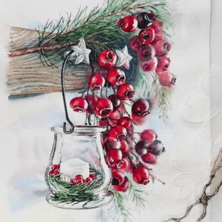 Новогодние открытки акварель