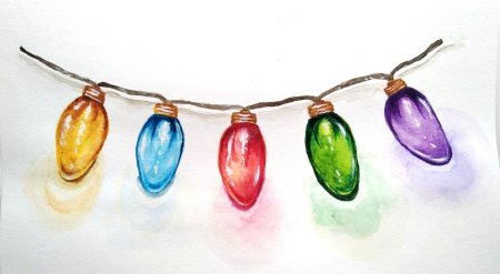 Гирлянда акварель