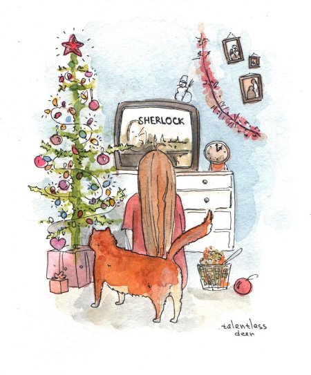 Милые новогодние рисунки