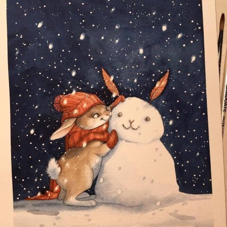 Милые зимние иллюстрации