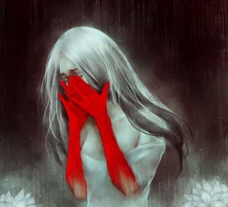 Плачущая девушка арт