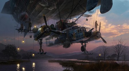 Дирижабль арт дизельпанк