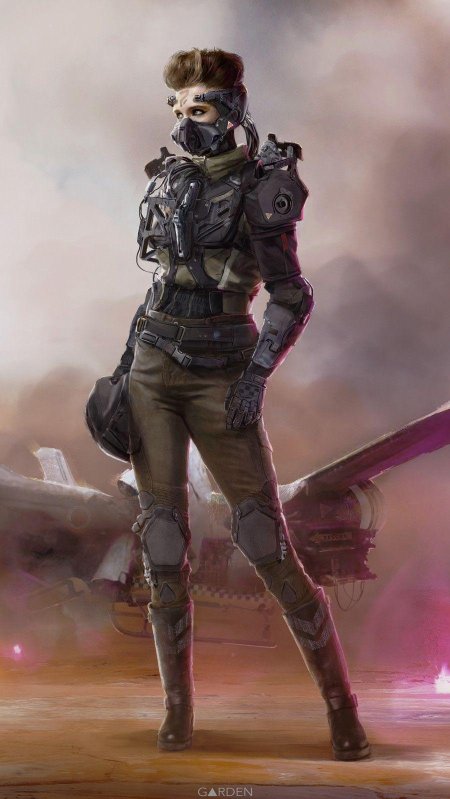 Девушка солдат будущего