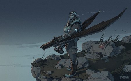 Робот солдат арт дизельпанк