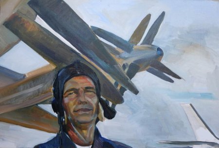 \ портрет лётчика а. ляпидевского\ решетников