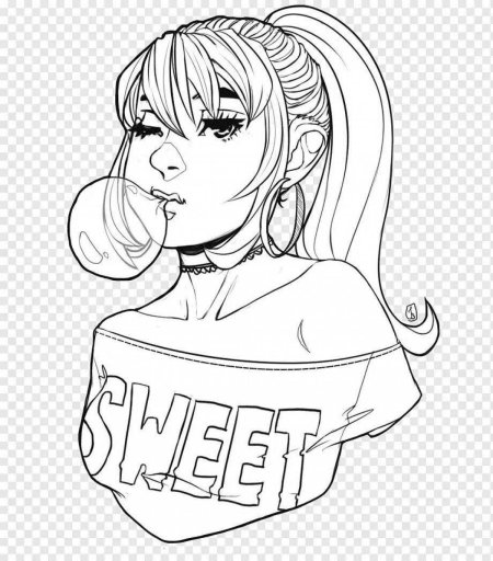 Раскраски девушки в стиле арт